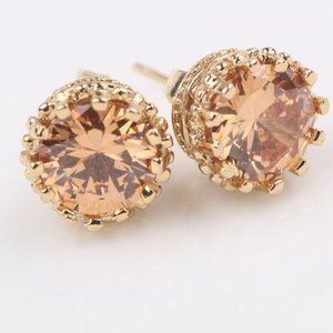 Mystic Gold Stud Earrings